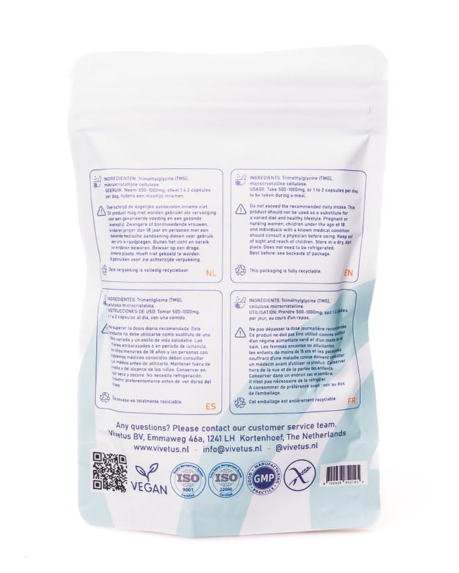 Vivetus® Trimethylglycine (TMG) - 60 capsules - 500mg
