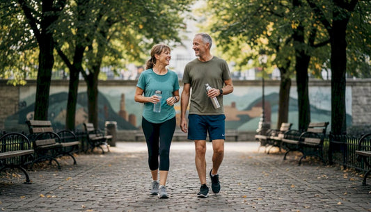 People walking for healthy ageing outdoors